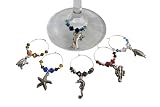 ArtisanStreet's Set of 6 Under the Sea Wine Glass Charms