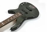LINDO BLACK ELECTRIC BASS GUITAR + 'DOVE IN FLIGHT' FRET INLAYS! & 2.5M LEAD ***GREAT SOUND)))