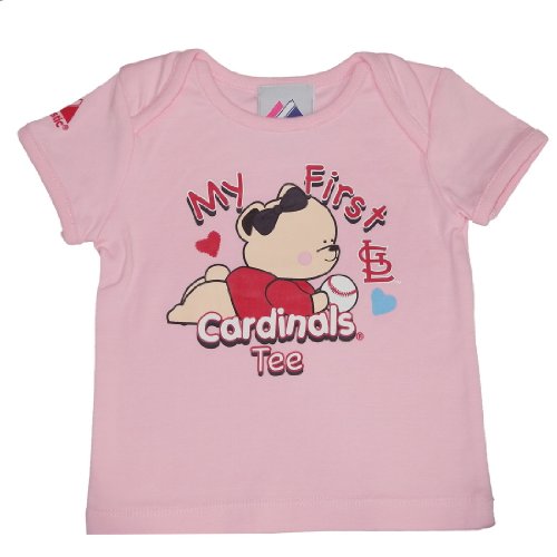 Majestic Infant Baby MLB St Louis Cardinals My First Tee T-Shirt - Pink (Size: 3-6)