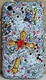 41yuQwZv6xL. SL160  Ed Hardy Iphone 3g 3gs Case Faceplate Feisha Girl Eternal Love Cross Tattoo w/ Swarovski Crystals