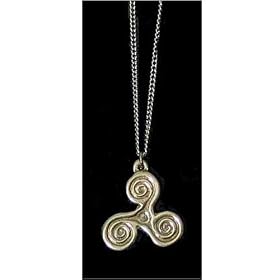 Celtic Spiral English Pewter Necklace
