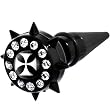 Black Acrylic Spiked Iron Cross Fake Taper Ear Plug