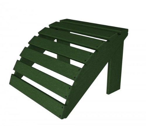 Adirondack Ottoman by Poly Wood (Green) (14.25H x 20.00W x 18.50D)