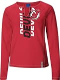 New Jersey Devils -Red- Women's Astronomy Split Neck Top
