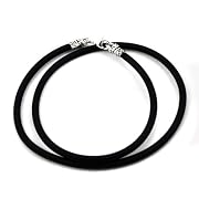 Wide 4mm Black Rubber Cord