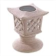 Solar Powered Pagoda Light Ceramic Outdoor Garden Lamp
