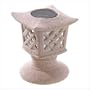 Solar Powered Pagoda Light Ceramic Outdoor Garden Lamp