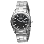 Seiko Men's SGGA49 Dress Silver-Tone Black Dial Watch