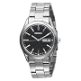 Seiko Men's SGGA49 Dress Silver-Tone Black Dial Watch