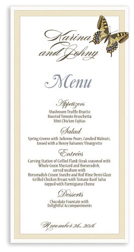 wedding menu cards