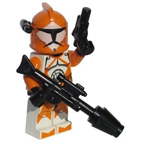 Clone Trooper (Bomb Squad Trooper with RPG) - LEGO Star Wars Minifigure with Helmet Light, RPG Rifle and Mini Blaster