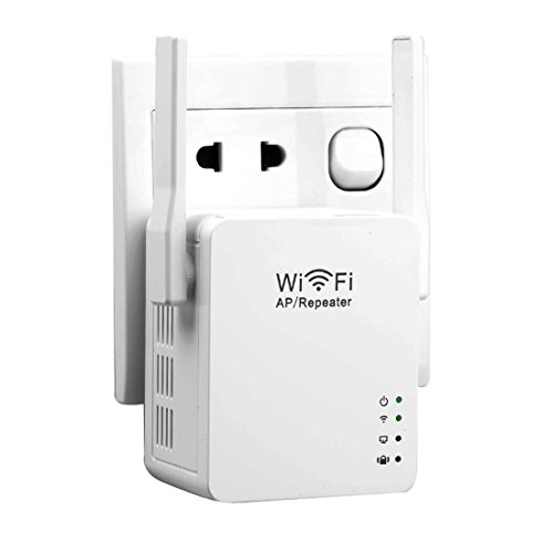 NoyoKere 300Mbps WiFi Repeater Network Range Extender signal Booster N300 Dual External Antennas US plug