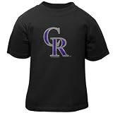 Colorado Rockies Toddler Black Logo T-shirt