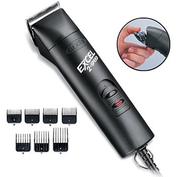 Andis Excel 2 Speed Detach Blade Clipper with 7 Comb
