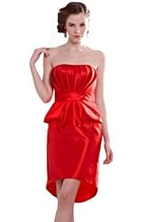 Crystal Crystals Applique Beaded Lace Chiffon/Taffeta/Tulle Short Wedding Party Dress 