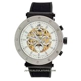 Adee Kaye Men's Multi-Function Automatic Skeleton Watch with Resin Band Model AK-5022-M7