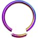 14 Gauge Rainbow Anodized Titanium Segment Ring