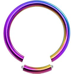 14 Gauge Rainbow Anodized Titanium Segment Ring