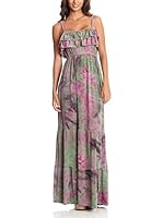 Aftershock Vestido Largo (Púrpura / Verde)