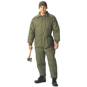 Olive Drab Insulated Coveralls by Galaxy Army Navy