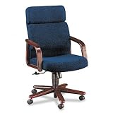 2900 Series High Back Swivel/Tilt Chair, Blue Olefin Fabric/Mahogany (HON2901NAB90)