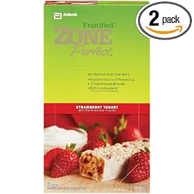 ZonePerfect All Natural Nutrition Bar, Strawberry Yogurt, 1.76-Ounce Bars in 12-Count Boxes (Pack of 2)