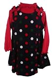 Fall Winter Rare Editions Girls Navy Blue Polka Dot Dress
