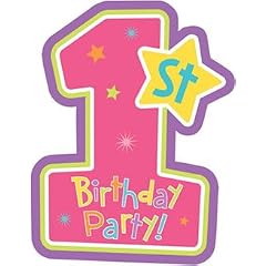 Einladungskarten girl 1. Geburtstag
