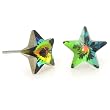 Small Vitrail Star Stud Earrings Made with Swarovski Elements