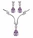 Elegant Prom and Bridal Lavender CZ Necklace and title=