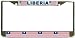Liberia Liberian Flag Chrome Metal License Plate Frame Holder