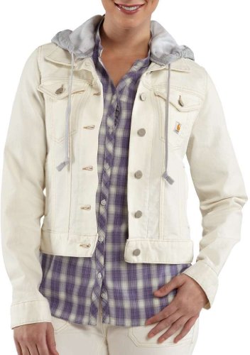 Low Price !! for Carhartt Women's Tomboy Jacket with Detachable Fleece Hood, Antique White, Large