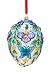 Reed & Barton European Glass Blown Spring Garden Egg Ornament with Artist Signature, Height 4.5