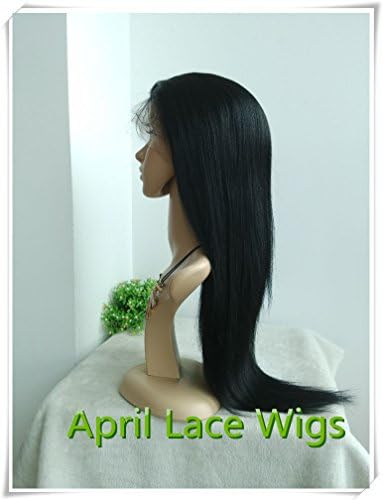 Jet Black 18 Inch Indian Remy Human Hair,beauty Yaki Straight Texture,hot Sale Online,glueless Full Lace Silk Top Wigs,in Stock Hair(18inch, Average Cap(medium&large Cap Size Are Acceptable))