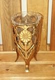 Gold Crackle Glass Candle Holder with Short Legs 41yv69vQeuL. SL160 Gold Crackle Glass Candle Holder with Short Legs