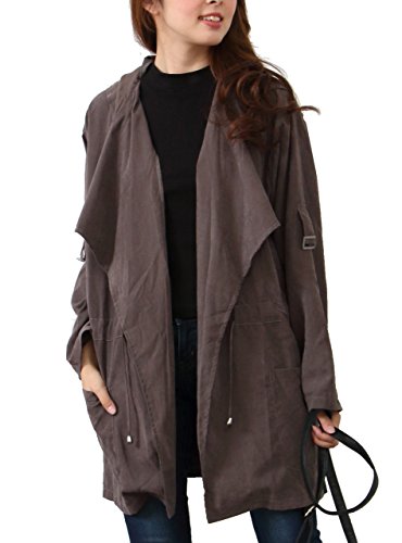 (Goldjapan)ゴールドジャパン 大きいサイズ 大きいサイズ レディース ミリタリー フード付き フェイクスウェード ブルゾン ジャケット 長袖 体型カバー