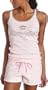 Baby Phat Women's 2Pc Tank Minky Short Set,Pink,Medium