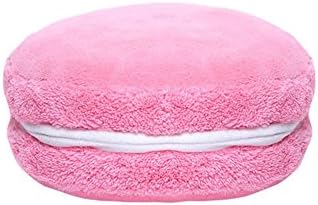 USB Electric Heating Macaron Cookie Shaped Winter Hand Warm Throw Pillows Cushion (Pink)
