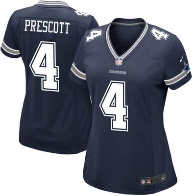 #4 Dak Prescott Dallas Football Game Jersey Navy Blue Women's