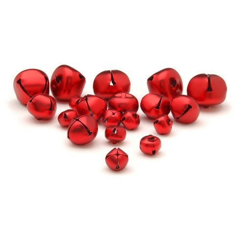 Bulk Buy: Darice DIY Crafts Jingle Bells Red Assorted Sizes 19 pieces (3-Pack) 1099-94