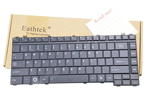 Eathtek New Laptop Keyboard for Toshiba Satellite L455D-S5976 L455D-SP5012L L455D-SP5012M L455D-SP5013L L455D-SP5013M seris Black US Layout