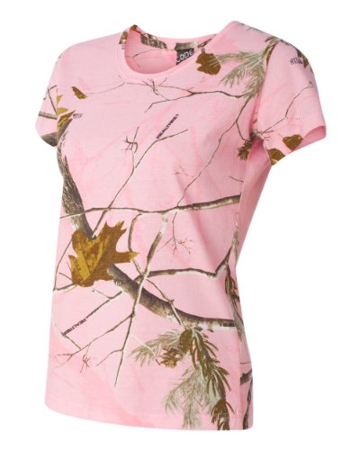 Code V Realtree Ladies' Camouflage Short Sleeve T-Shirt (Realtree Ap Pink) (XL)