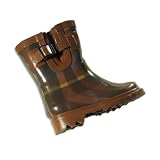Angels - Toddler Girls Plaid Rainboot, Brown