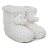 Girls Soft Indoor Footwear/Slipper Boots with Pom Poms