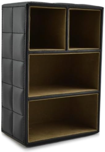 Generic Slot PU Leather Desk Remote Controller Holder Organizer Home Sundries Storage Box; TV Guide/Mail/CD Organizer/Caddy/Holder