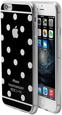 iPhone 6 Plus Case, Comele Rhythm Series Black+White Polka Dots Case Protective Case Bumper Case [Shock Absorbent] [Ultra Thin] [Light Weight] [Scratch Resistant] [Perfect Fit] Soft TPU Back Cover for 5.5 inch iPhone 6 Plus(Black)
