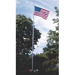 Heavy Duty 20ft Residential flagpole with Valley Forge nylon flag
