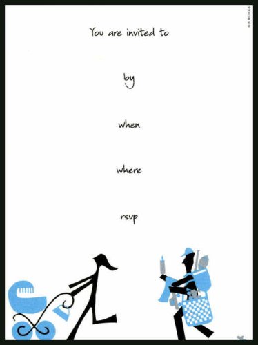 Baby Boy Shower Fill-In Invitations