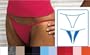 Bella Cotton/Spandex Bikini Thong, White, Medium 4-6