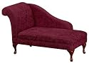 Furniture online: Delmar 50"w Left - back Chaise, 50"W W/O SKIRT, BURGUNDY DAMASK